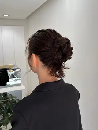 セミロング ヘアアレンジ ブリーチなしダブルカ ラー/経堂/サナ🌱のヘアスタイル