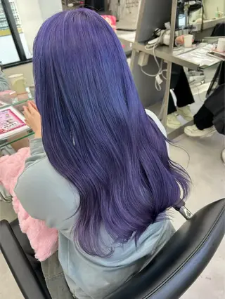 ロング カラー 横浜ダブルカラー/ ハイトーンエクステのヘアスタイル