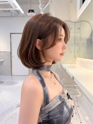 ショート カラー 木元 瑛✂︎ボブのヘアスタイル
