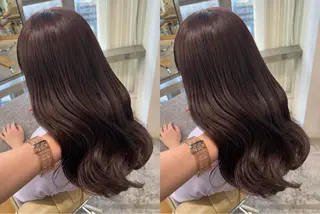 セミロング カラー 小顔矯正/レイヤー 透明感カラー✨生真のヘアスタイル