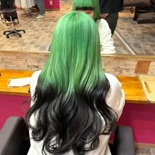 ロング カラー ヘアカラー&縮毛矯正 STAR☆RIVERのヘアスタイル