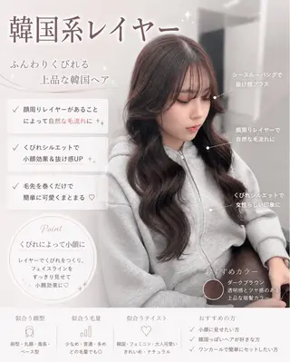 ロング カラー 平田 七海のヘアスタイル