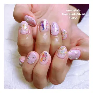 ミディアム ネイル 🐾enen style 🐾のネイルデザイン