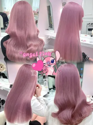 ロング カラー ハイトーンカラー💞 くるみ🎀のヘアスタイル
