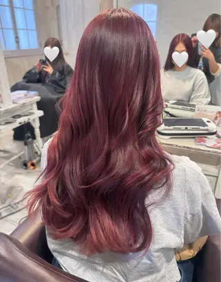 ロング カラー レイヤーカット、 大人可愛い　中村美羅のヘアスタイル