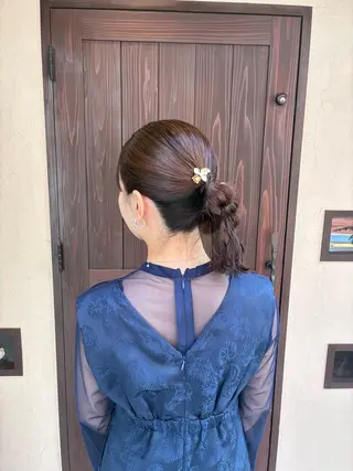 ミディアム ヘアアレンジ 若林 美帆のヘアスタイル