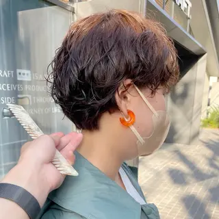 ショート パーマ 本日予約可/髪質改善 四条/オカジマのヘアスタイル