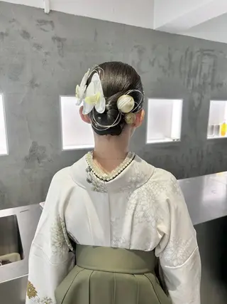 セミロング ヘアアレンジ ♛︎ きっか ♛︎ ヘアアレンジ🩵のヘアスタイル