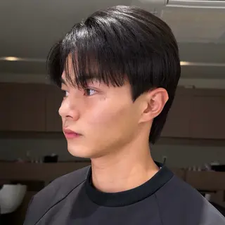 ショート カラー パーマ メンズ 【センターパート】 大竹　龍之介のヘアスタイル
