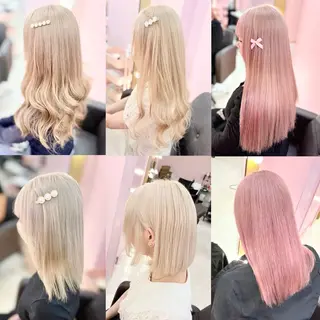 セミロング カラー 甘ふわgirly🎀 ハイトーン🤍Ramのヘアスタイル