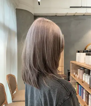ミディアム カラー 艶髪ブリーチカラー /府中/Mizukiのヘアスタイル