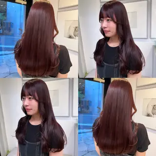 セミロング カラー カジュアルを女っぽく 𝗮𝘆𝗮𝗰𝗼のヘアスタイル