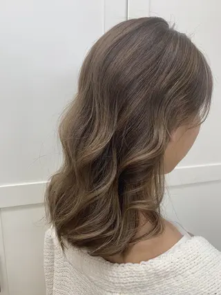 セミロング カラー ヘアアレンジ ハットリ /北習志野のヘアスタイル