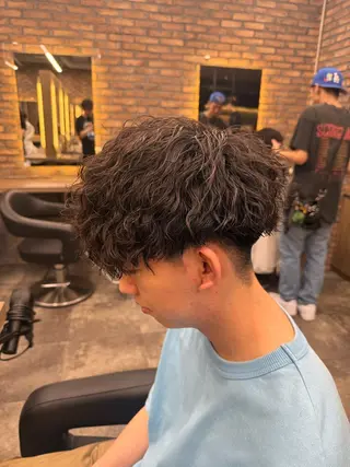 ショート カラー パーマ ヘアアレンジ メンズ キッズ 🔷横浜1のパーマ 職人🔷将太郎のヘアスタイル