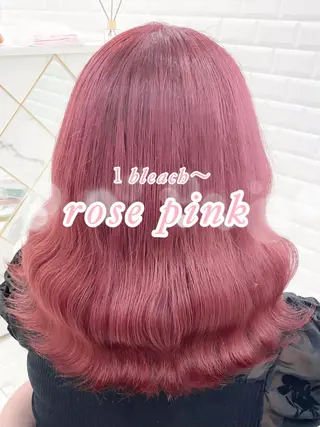 セミロング カラー ヘアアレンジ ガーリーカラー🩷 ユウ🍓💞のヘアスタイル