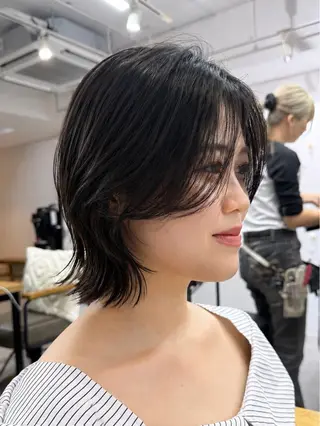 ミディアム 丸みショートボブ Narumi✂︎のヘアスタイル