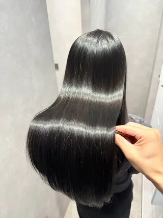 ロング カラー パーマ ヘアアレンジ 縮毛矯正/髪質改善/ ブリーチ毛/木元渓太のヘアスタイル