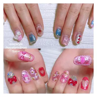 ミディアム ネイル 🐾enen style 🐾のネイルデザイン