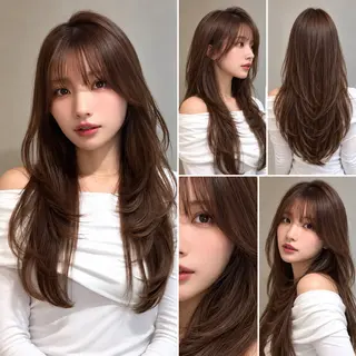 ロング カラー 🦋韓国風レイヤー/ 艶髪矯正🦋凛太郎のヘアスタイル