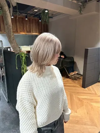 ミディアム カラー ravens デザインカラーのヘアスタイル