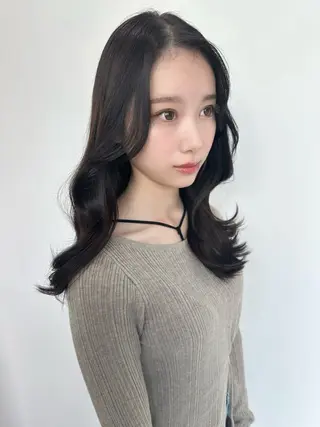 ロング カラー 韓国ヘア*.+ﾟ 伊藤美奈穂のヘアスタイル
