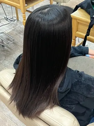 ロング 縮毛矯正⚡️カラー いいじまのヘアスタイル