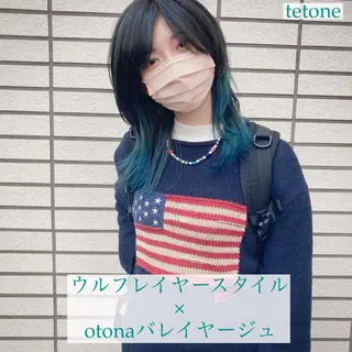 セミロング カラー テトネ タカシのヘアスタイル