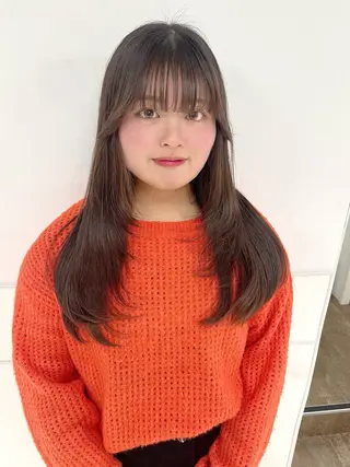 セミロング りおな/髪質改善/ カラー /平尾のヘアスタイル