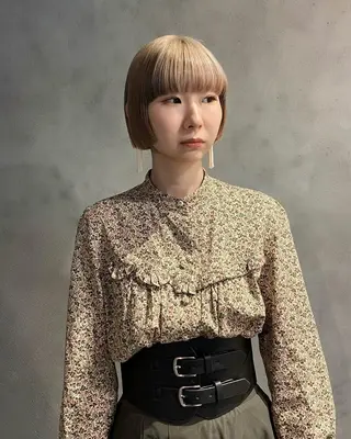 ショート カラー 茉樹@pullnoc /新宿/ボブ/モードのヘアスタイル
