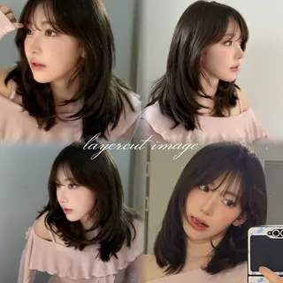 セミロング 韓国ヘア🇰🇷🤍 Ruri루리🫧のヘアスタイル