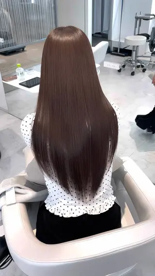 ロング City/louwe 韓国レイヤーカットのヘアスタイル