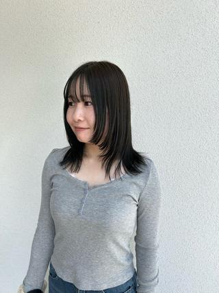 ロング カラー 酸性ストレート/ ボブ/暖色/リコのヘアスタイル