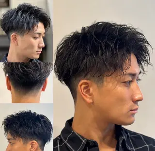 ショート パーマ トミモト アユムのヘアスタイル
