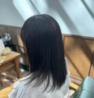 セミロング カラー パーマ 長屋 裕也のヘアスタイル