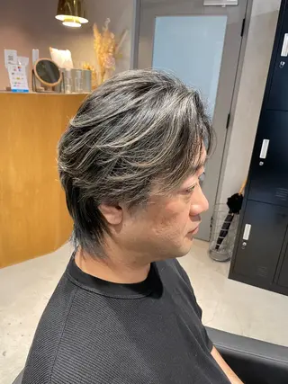 ミディアム カラー パーマ ヘアアレンジ メンズ メンズ特化 しゅうへいのヘアスタイル