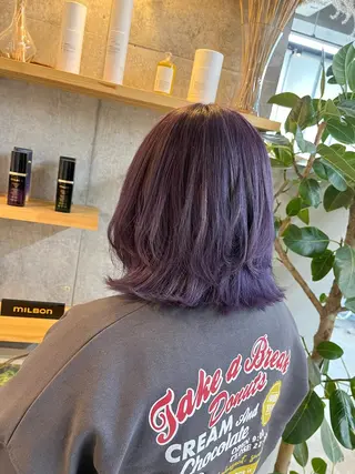 ミディアム カラー ハイトーンカラ ー/小川のヘアスタイル