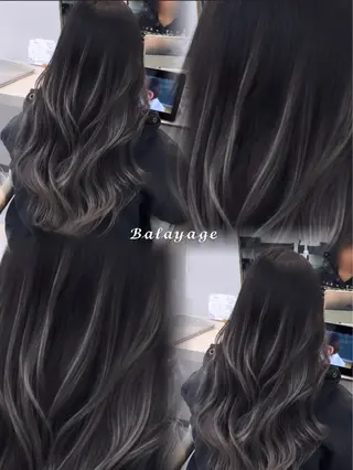 ロング 薄井舞|ハイトーン× エクステの神様のヘアスタイル