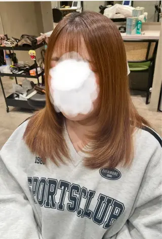 ミディアム 赤み消し艶カラー🍒 髪質改善　KAIのヘアスタイル