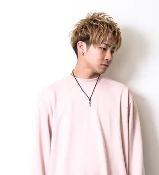 ショート カラー パーマ メンズ THE USUAL ユージュアルのヘアスタイル