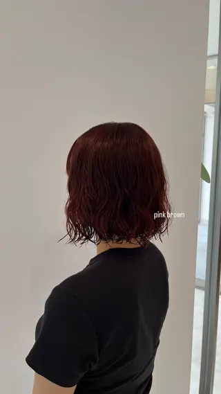 ショート カラー パーマ ‎miku/ blancblancのヘアスタイル