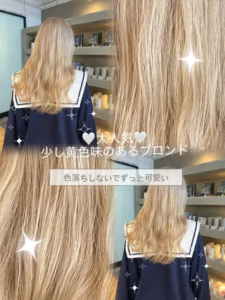 ロング 水戸/ブリーチカラー 中山りくのヘアスタイル