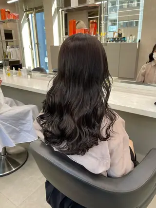 ミディアム カラー パーマ ヘアアレンジ メンズ キッズ ネイル マツエク・マツパ アイブロウ 🦋縮毛/韓国レイヤ ー/透明感カラー🦋のヘアスタイル