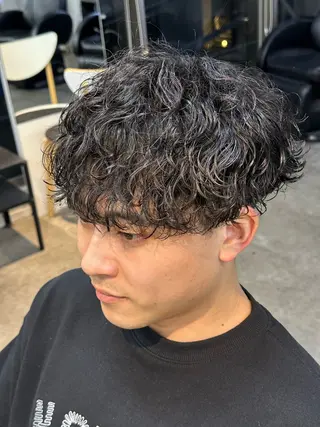 パーマ メンズ fifth/原宿/ カットモデル/カズのヘアスタイル