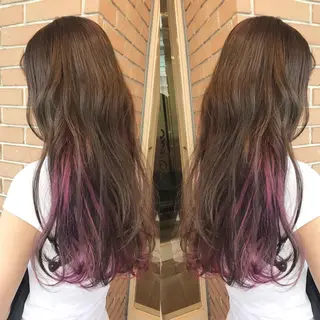 セミロング カラー パーマ ヘアアレンジ メンズ キッズ ネイル マツエク・マツパ サロンドミルク 渋谷高比良のヘアスタイル