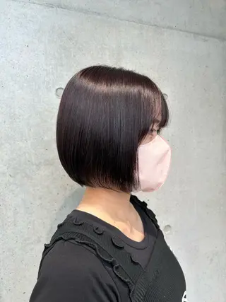 ショート カラー ヘアアレンジ ボブ艶モテカラー🫧 カリンのヘアスタイル