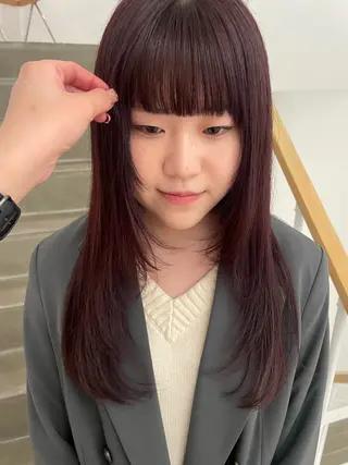 ロング カラー 土川 陽菜のヘアスタイル