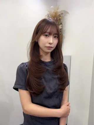ロング レイヤー/伊勢崎 /よしかわあんみのヘアスタイル