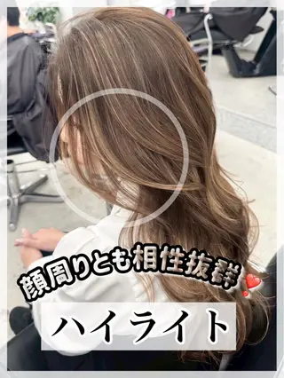 ロング カラー ハイライト/レイヤー 河原町/Manatoのヘアスタイル