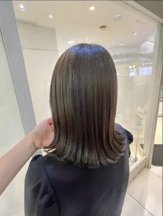 ミディアム カラー 縮毛矯正/髪質改善/ 艶髪ササキナツミのヘアスタイル