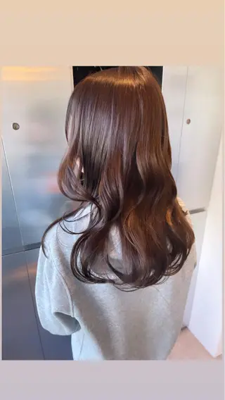 セミロング カラー ヘアアレンジ Aloa透明感ヘア ♡kanami♡のヘアスタイル